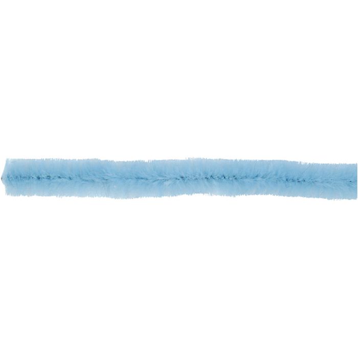 Chenille, L: 30 cm, thickness 15 mm, blue, 15 pc/ 1 pack
