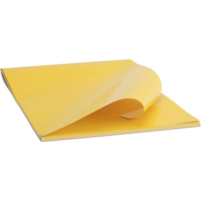 Glossy paper, sheet 25x35 cm, yellow, 50 sheet/ 1 pack