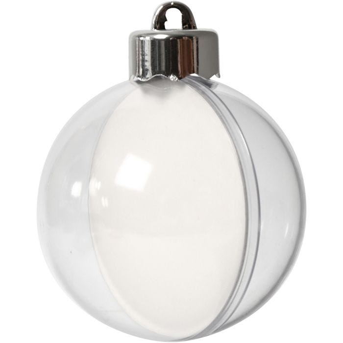 Baubles to Decorate, dia. 6 cm, transparent, 8 pc/ 1 pack