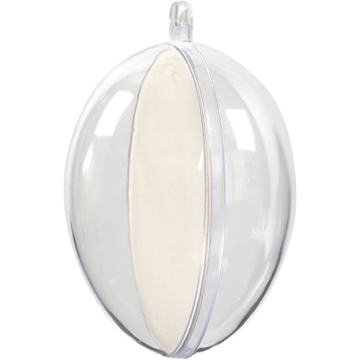 Egg-Shaped Baubles to Decorate, H: 6,3 cm, 5 set/ 1 pack