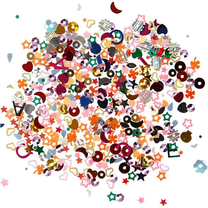 Sequin Sprinkle, size 2-5 mm, 170 g/ 1 pack
