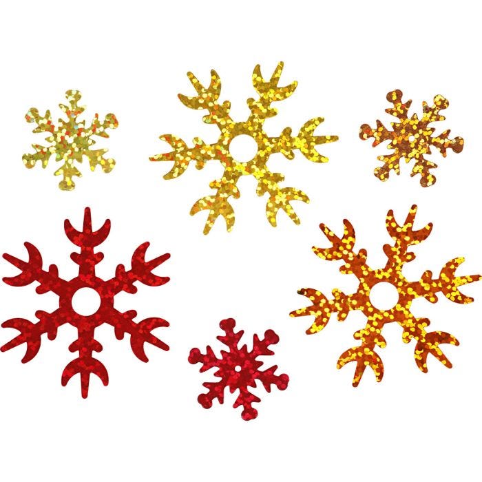 Sequins, size 25+45 mm, copper, gold, red, 30 g/ 1 pack