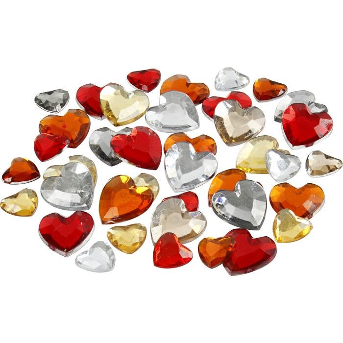 Rhinestones, size 6+10+14 mm, red harmony, 252 pc/ 1 pack