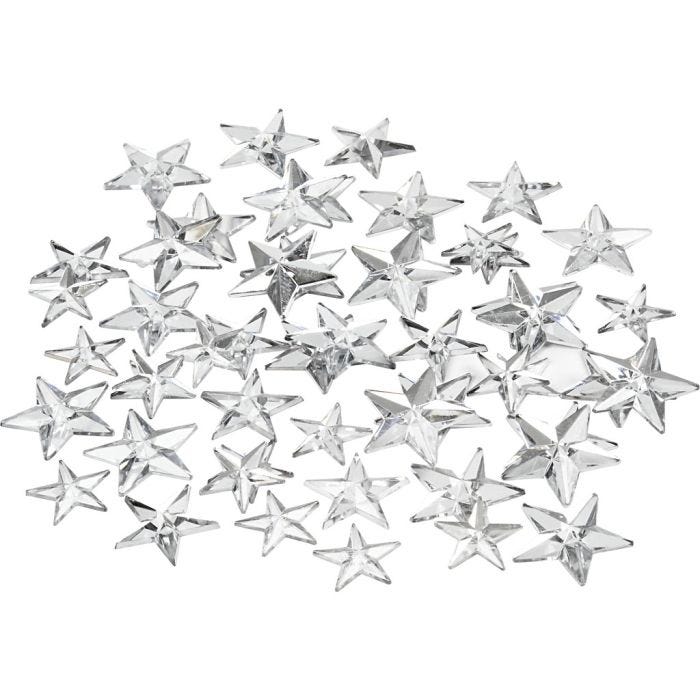 Rhinestones, size 11+12+16 mm, silver, 360 pc/ 1 pack