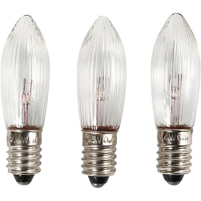 LED bulbs, H: 45 mm, dia. 15 mm, 3 pc/ 1 pack