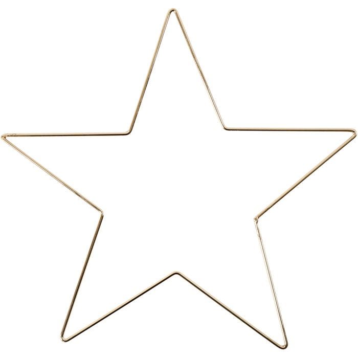 Star ornament, 30 cm, 3 mm, gold, 1 pc
