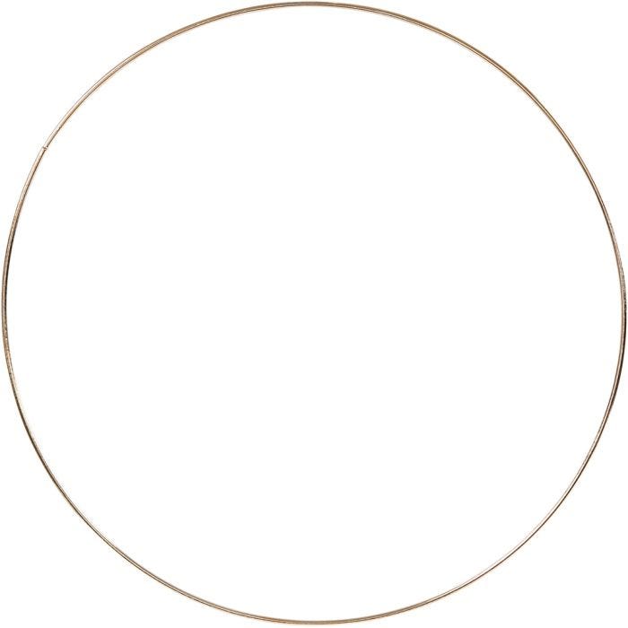Metal Wire Ring, 30 cm, 3 mm, gold, 1 pc