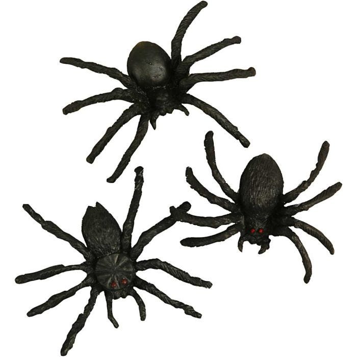 Spiders, size 4 cm, 60 pc/ 1 pack