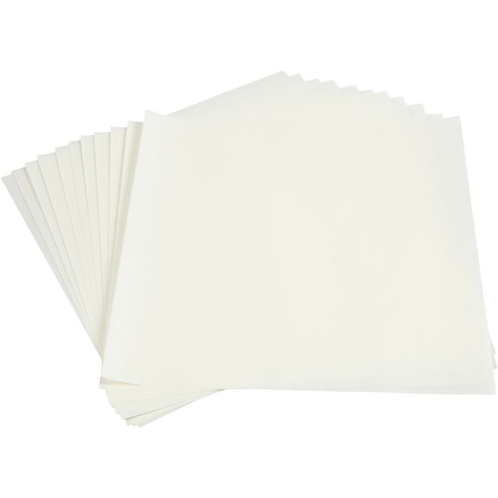 Light paper, sheet 30x30 cm, 80 g, white, 12 sheet/ 1 pack