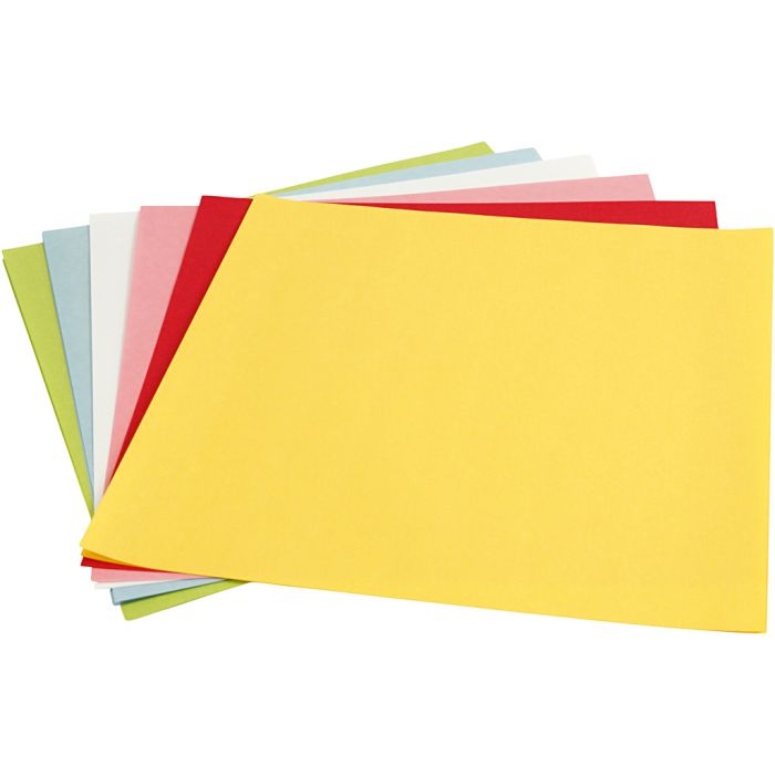 Light paper, sheet 30x30 cm, 80 g, standard colours, 12 sheet/ 1 pack