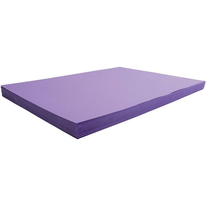 Card, sheet 50x70 cm, 270 g, purple, 100 sheet/ 1 pack