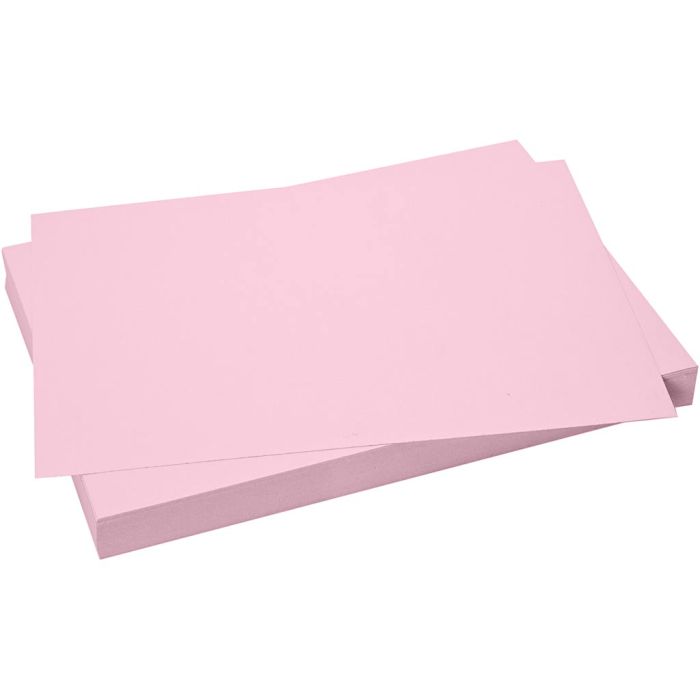 Card, sheet 50x70 cm, 270 g, light pink, 10 sheet/ 1 pack