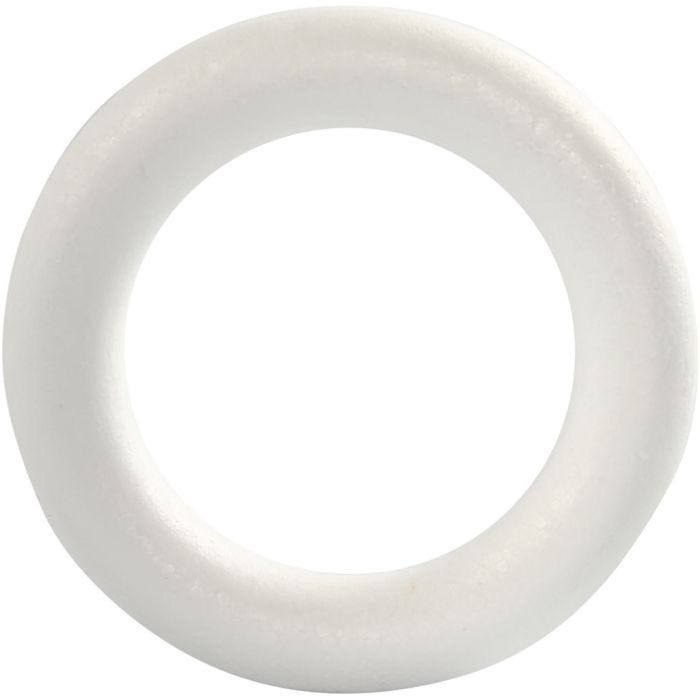 Ring, size 17 cm, thickness 30 mm, white, 1 pc