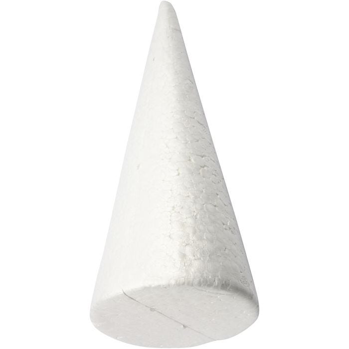 Cone, 35 cm, 19,5 cm, white, 1 pc