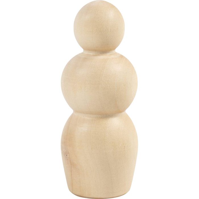 Wooden Figure Body, Hourglass shape, H: 7,5 cm, 5 pc/ 1 pack