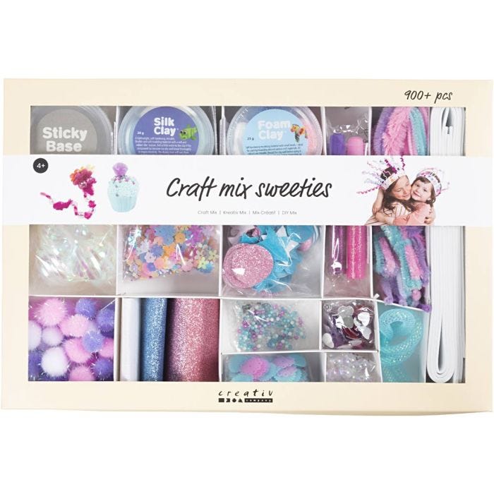 Craft Mix, Sweeties, pastel colours, 1 pack
