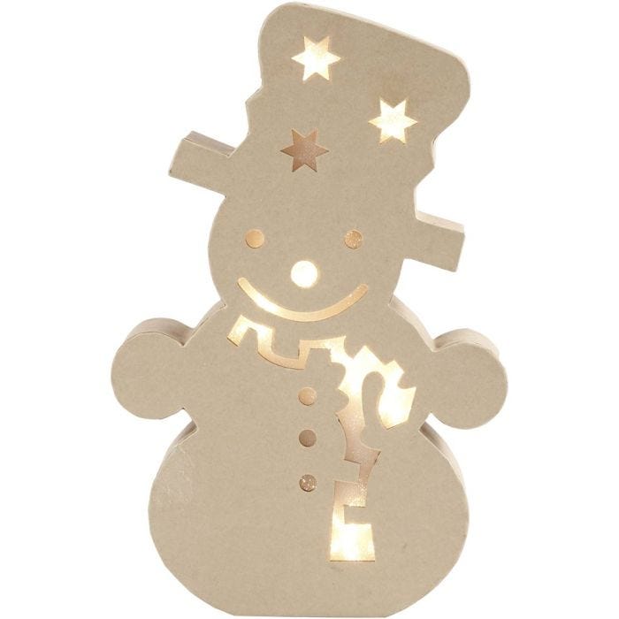 Figure with light inside, snowman, 27 cm, 4 cm, 17,5 cm, 1 pc