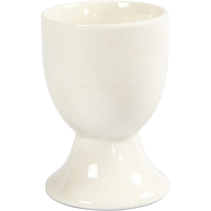 Egg Cup, H: 6,5 cm, off-white, 12 pc/ 1 pack