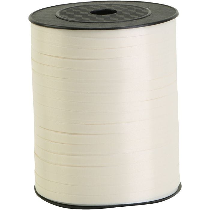 Curling Ribbon, 5 mm, white, 400m/ 1 roll