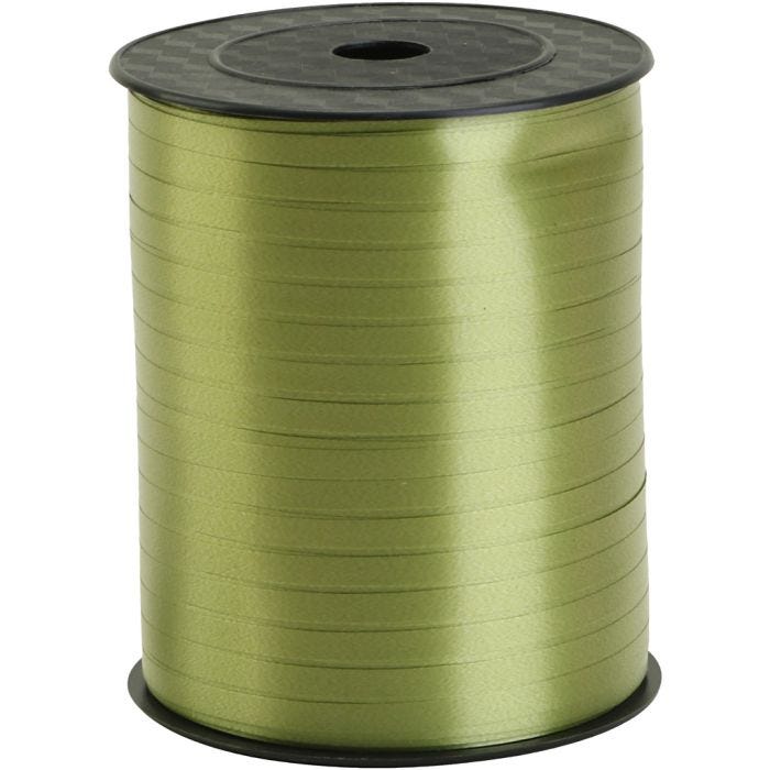 Curling Ribbon, W: 5 mm, lime green, 400 m/ 1 roll