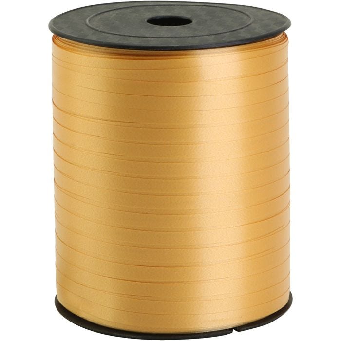 Curling Ribbon, W: 5 mm, gold, 400 m/ 1 roll