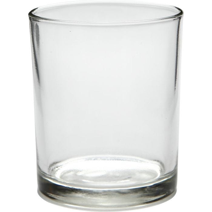 Tealight holder in glass, H: 8,3 cm, dia. 6,9 cm, 240 ml, 12 pc/ 1 pack