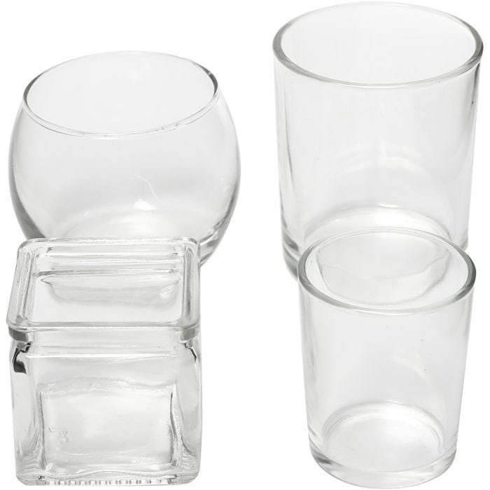 Tea Light Candle Holder, H: 5,3-8,4 cm, dia. 4,5-7,3 cm, Content may vary , 72 pc/ 1 pack