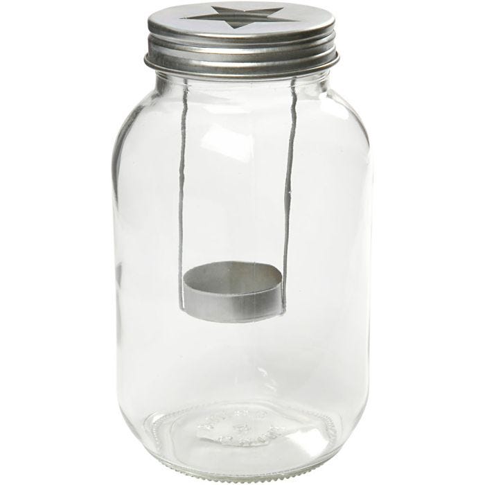 Lantern, H: 18 cm, dia. 10 cm, 1 pc
