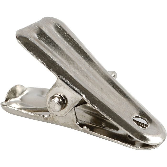 Decorative pegs, L: 27 mm, W: 14 mm, silver, 10 pc/ 1 pack