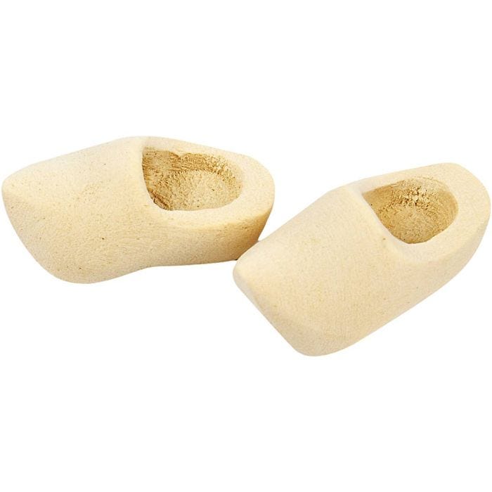 Dutch Wooden Clogs, L: 30 mm, 2 pair/ 1 pack