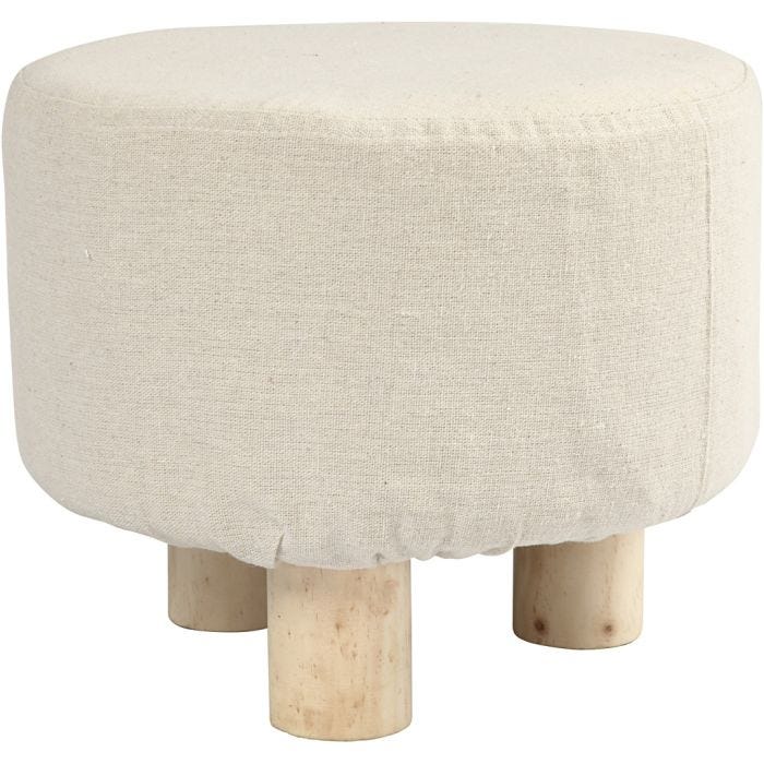 Footstool, H: 21,5 cm, dia. 26 cm, 1 pc
