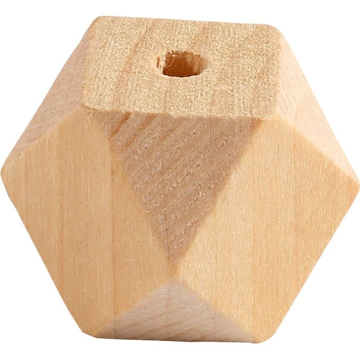 Diamond-Shaped Bead, W: 20 mm, hole size 3 mm, 6 pc/ 1 pack