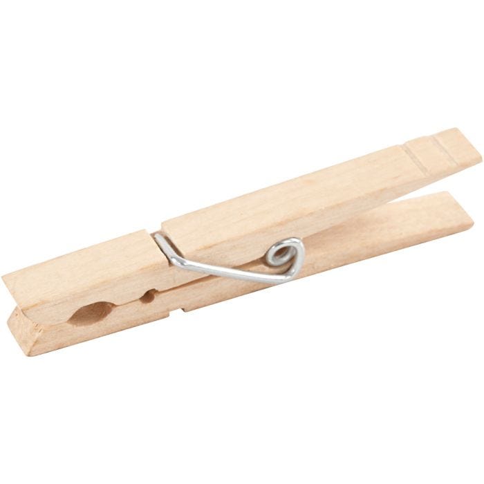 Clothes Pegs, L: 80 mm, W: 10 mm, 150 pc/ 1 pack