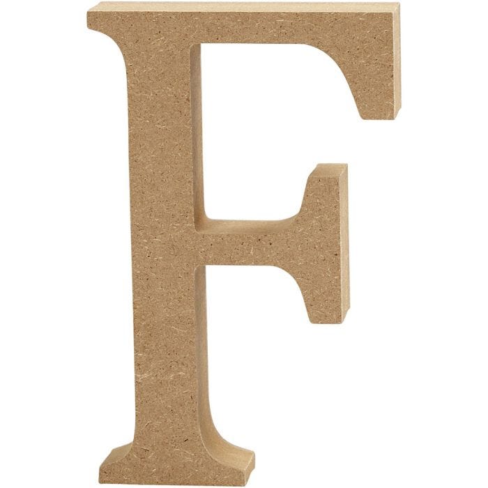 Letter, F, 13 cm, 2 cm, 1 pc