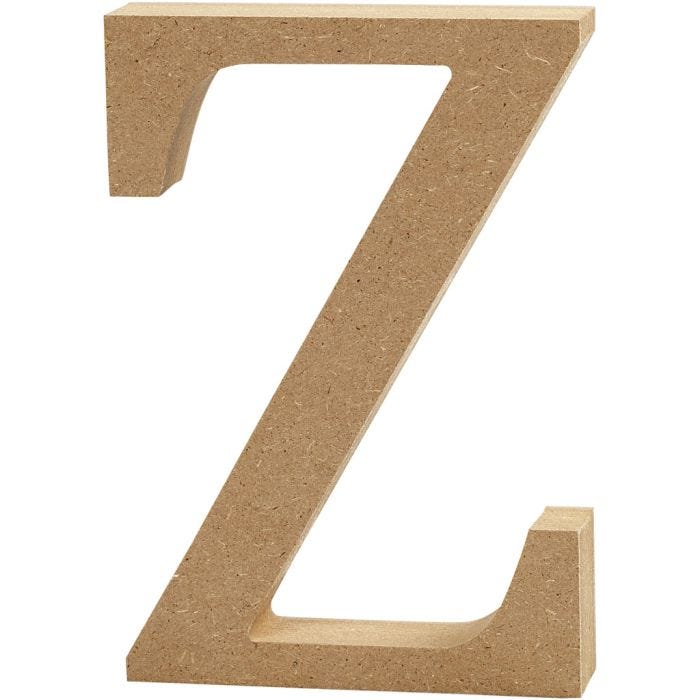 Letter, Z, H: 13 cm, thickness 2 cm, 1 pc