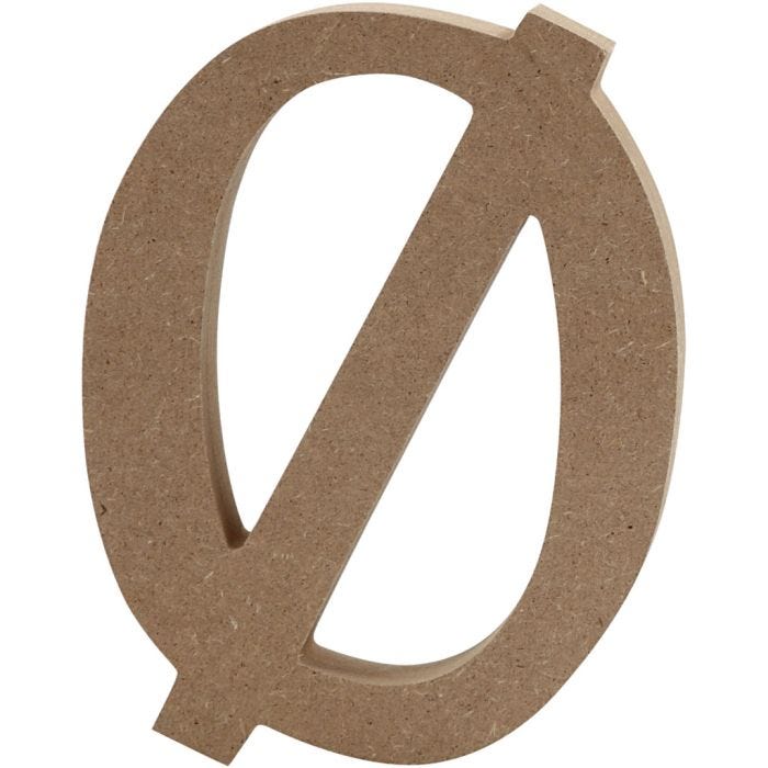 Letter, Ø, 13 cm, 2 cm, 1 pc
