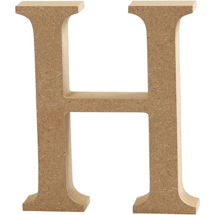 Letter, H, 8 cm, 1,5 cm, 1 pc