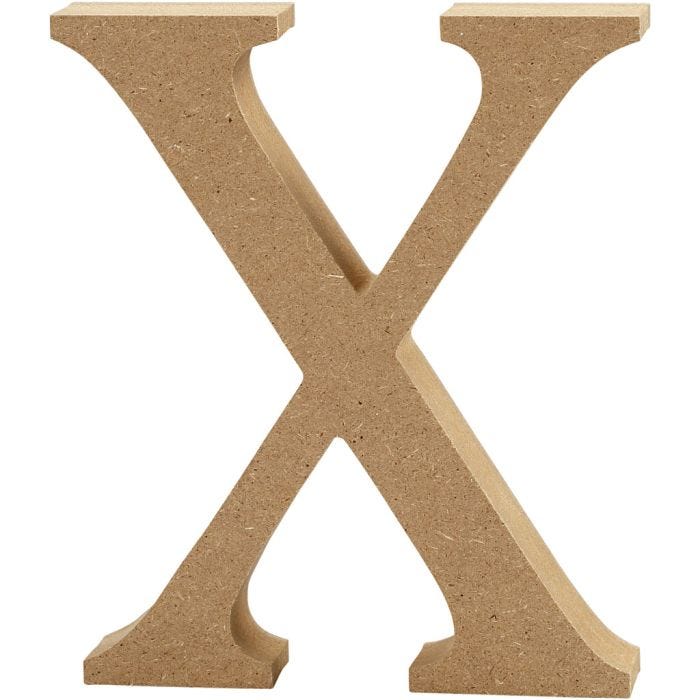 Letter, X, 8 cm, 1,5 cm, 1 pc