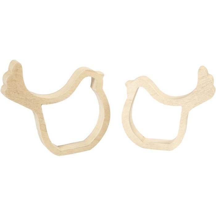 Chick Silhouettes, H: 13 cm, D. 2 cm, W: 13 cm, 2 pc/ 1 pack