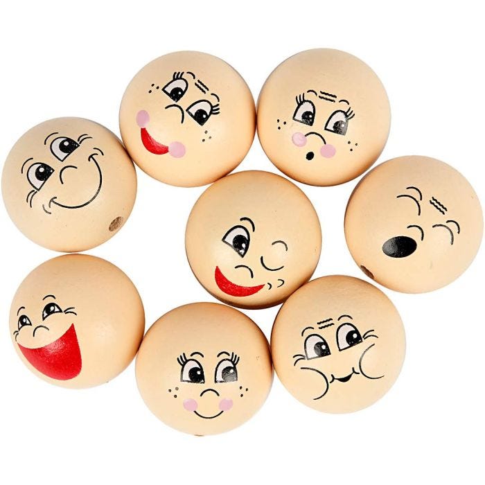 Heads, dia. 30 mm, light beige, 16 pc/ 1 pack