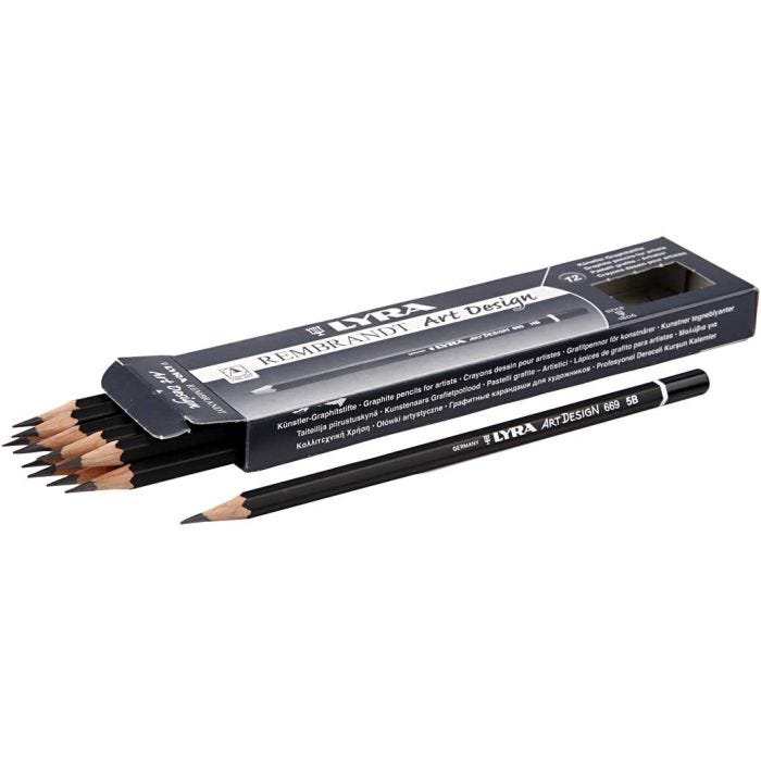 Art Design Drawing Pencils, dia. 6,9 mm, 6B, lead 1,8 mm, 12 pc/ 1 pack