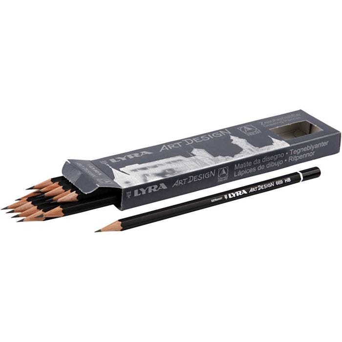 Art Design Drawing Pencils, dia. 6,9 mm, HB, lead 1,8 mm, 12 pc/ 1 pack