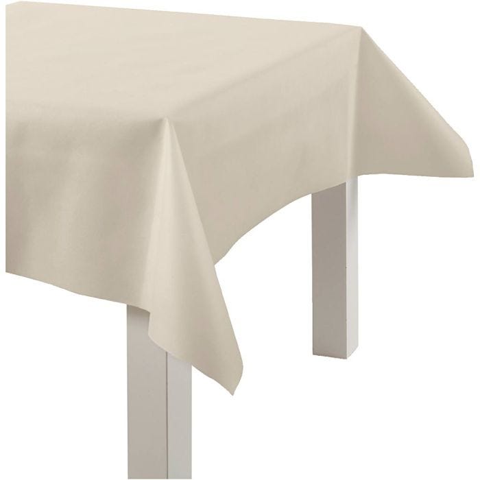 Tablecloth made of Imitation Fabric, W: 125 cm, 70 g, cream, 10 m/ 1 roll