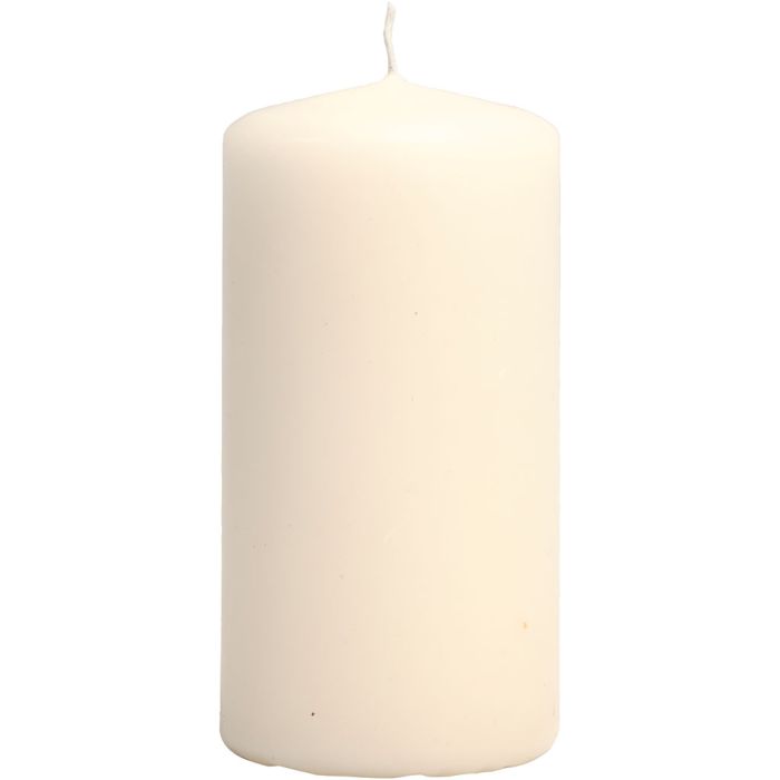 Candles, H: 100 mm, dia. 50 mm, off-white, 6 pc/ 1 pack