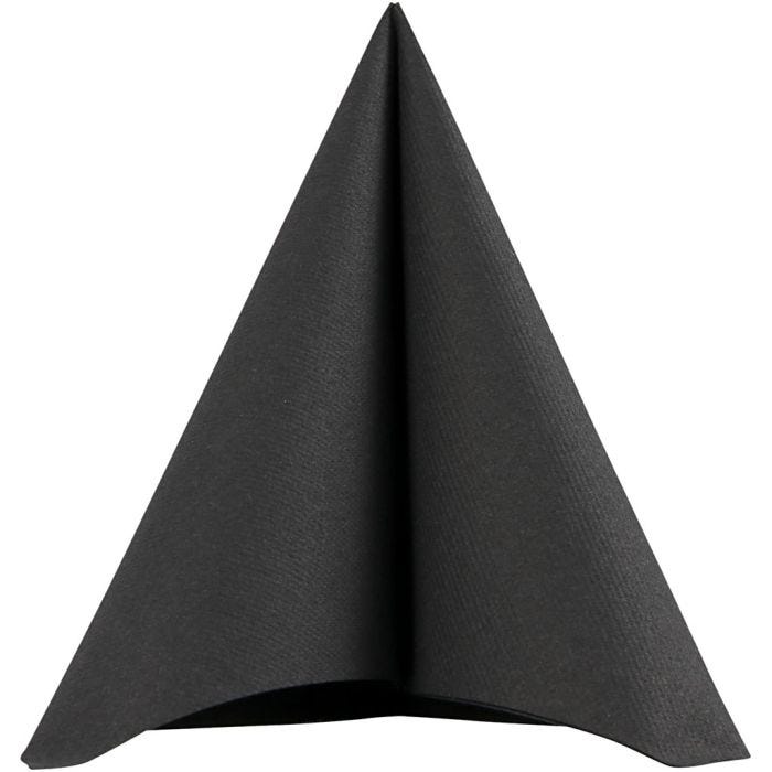 Table Napkins, size 40x40 cm, 60 g, black, 20 pc/ 1 pack