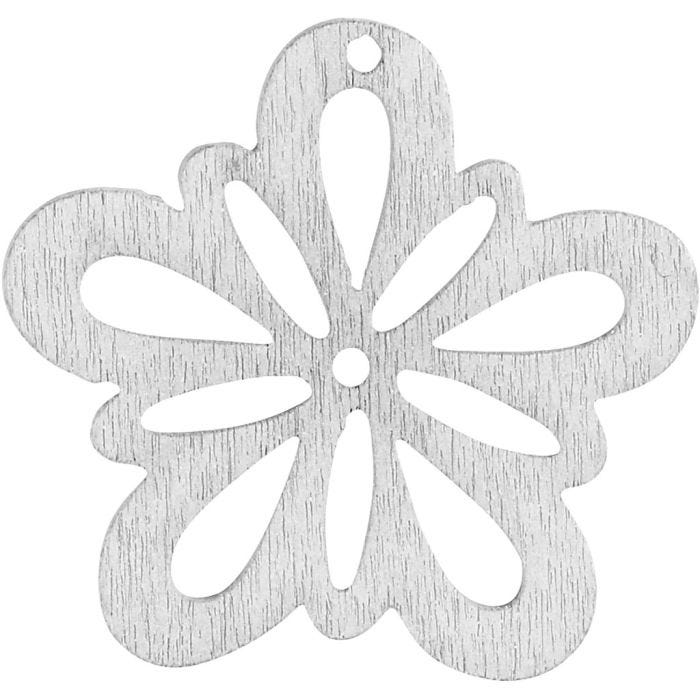 Flower, dia. 27 mm, thickness 1,7 mm, off-white, 20 pc/ 1 pack
