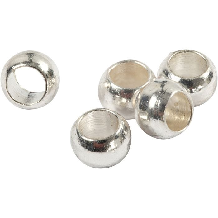 Crimp Beads, dia. 2,5 mm, silver, 100 pc/ 1 pack