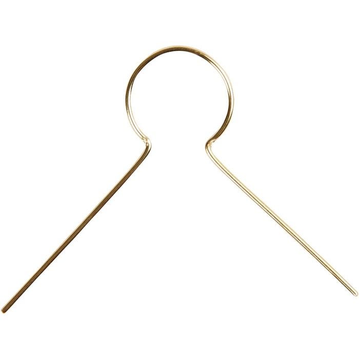 Hanging Ornaments, L: 22 mm, hole size 8 mm, gold-plated, 50 pc/ 1 pack