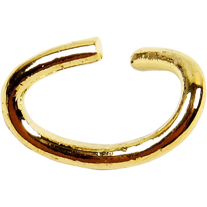 Oval Jump Rings, thickness 0,7 mm, gold-plated, 50 pc/ 1 pack