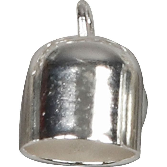 End Caps, dia. 8 mm, silver-plated, 50 pc/ 1 pack